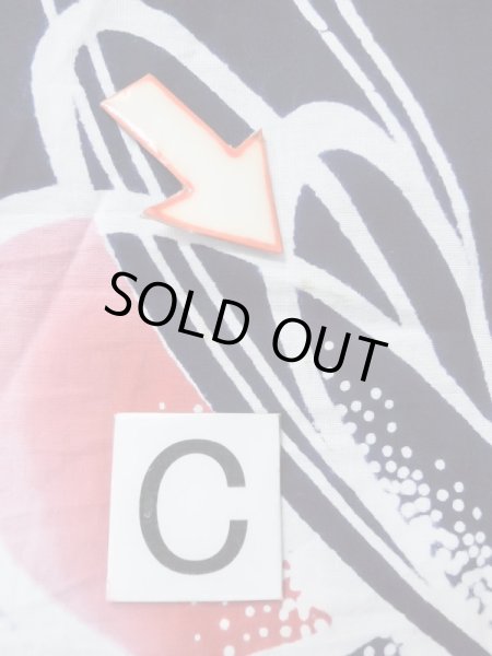 Photo13: M0506C Used Japanese women  Navy Blue Kids / Cotton. Line,   (Grade D) (13)