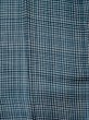 Photo3: M0516E Used Japanese men Grayish Light Blue Men's Juban / Silk. Plaid Checks   (Grade C) (3)