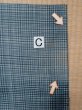 Photo13: M0516E Used Japanese men Grayish Light Blue Men's Juban / Silk. Plaid Checks   (Grade C) (13)