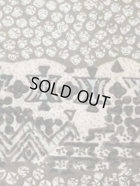 Photo6: M0516I Used Japanese men Dark Brown Men's Juban / Cotton. Line,   (Grade D) (6)