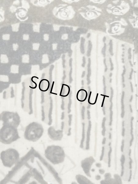 Photo7: M0516I Used Japanese men Dark Brown Men's Juban / Cotton. Line,   (Grade D) (7)