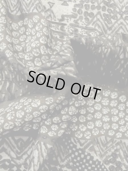 Photo12: M0516I Used Japanese men Dark Brown Men's Juban / Cotton. Line,   (Grade D) (12)