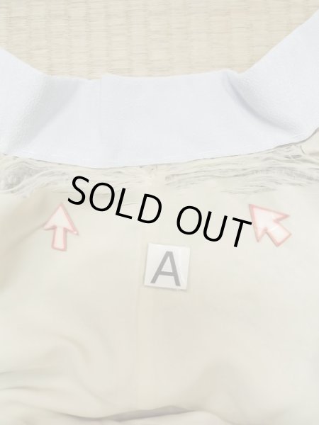 Photo14: M0516I Used Japanese men Dark Brown Men's Juban / Cotton. Line,   (Grade D) (14)