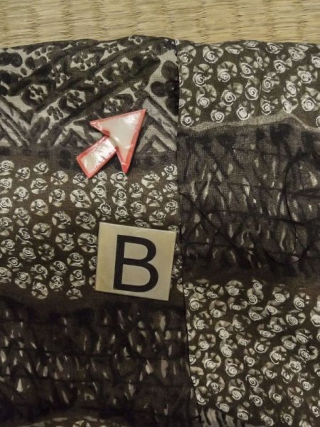 Photo15: M0516I Used Japanese men Dark Brown Men's Juban / Cotton. Line,   (Grade D) (15)