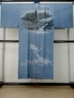 Photo1: M0516K Used Japanese menPale Light Blue Men's Juban / Cotton. Mountain,   (Grade C) (1)