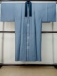 Photo2: M0516K Used Japanese menPale Light Blue Men's Juban / Cotton. Mountain,   (Grade C) (2)