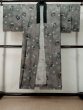 Photo1: Mint M0516L Used Japanese men  Gray Men's Juban / Synthetic. Abstract pattern, Coin, chess piece pattern  (Grade A) (1)