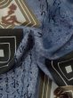 Photo11: Mint M0516N Used Japanese menPale Grayish Navy Blue Men's Juban / Wool. Gradation, Kanji charactors pattern  (Grade A) (11)