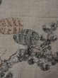 Photo5: M0516Q Used Japanese men  Brown Men's Juban / Wool. Pine tree/branch/needle, bag of rice pattern  (Grade C) (5)