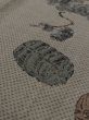Photo8: M0516Q Used Japanese men  Brown Men's Juban / Wool. Pine tree/branch/needle, bag of rice pattern  (Grade C) (8)