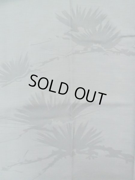 Photo4: M0516R Used Japanese men Bluish Gray Men's Juban / Wool. TACHIBANA orange,   (Grade D) (4)