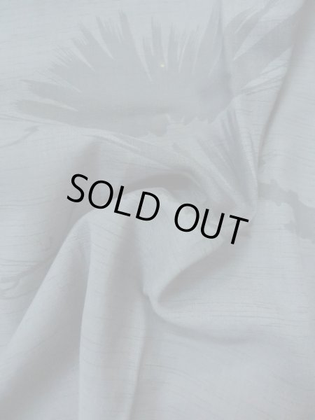 Photo12: M0516R Used Japanese men Bluish Gray Men's Juban / Wool. TACHIBANA orange,   (Grade D) (12)