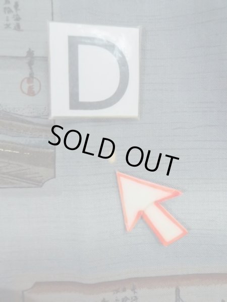 Photo18: M0516R Used Japanese men Bluish Gray Men's Juban / Wool. TACHIBANA orange,   (Grade D) (18)