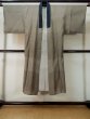 Photo2: M0516Z Used Japanese menPale Grayish Brown Men's Juban / Silk. People,   (Grade D) (2)