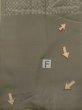 Photo18: M0516Z Used Japanese menPale Grayish Brown Men's Juban / Silk. People,   (Grade D) (18)