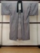 Photo2: M0517A Used Japanese men Grayish Wisteria Men's Juban / Synthetic. House,   (Grade D) (2)