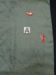 Photo13: M0517B Used Japanese menPale Grayish Green Men's Juban / Synthetic. Pine tree/branch/needle,   (Grade D) (13)