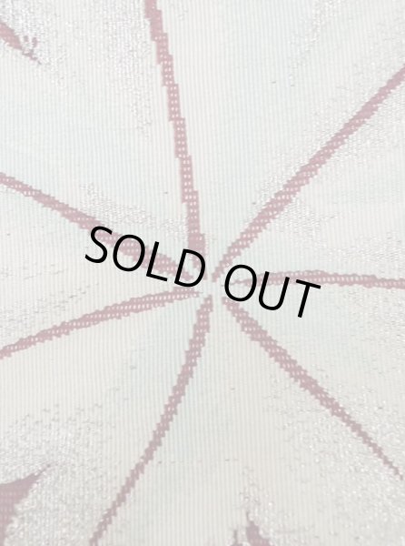 Photo5: Mint M0523A Vintage Japanese Kimono   Dark Red NAGOYA OBI sash MOMIJI maple leaf Silk. (Grade A) (5)