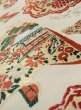 Photo8: M0523B Vintage Japanese Kimono   Ivory NAGOYA OBI sash Flower Silk. (Grade C) (8)