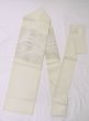 Photo1: M0523G Vintage Japanese Kimono   Ivory NAGOYA OBI sash Tall grass Silk. (Grade C) (1)