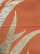 Photo4: M0523K Vintage Japanese Kimono   Orange NAGOYA OBI sash Flower Silk. (Grade C) (4)