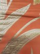 Photo7: M0523K Vintage Japanese Kimono   Orange NAGOYA OBI sash Flower Silk. (Grade C) (7)