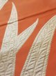 Photo10: M0523K Vintage Japanese Kimono   Orange NAGOYA OBI sash Flower Silk. (Grade C) (10)