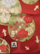 Photo11: M0523S Vintage Japanese Kimono  Vivid Red NAGOYA OBI sash Peony Silk. (Grade C) (11)