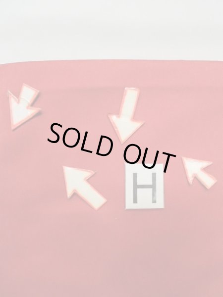 Photo18: M0523S Vintage Japanese Kimono  Vivid Red NAGOYA OBI sash Peony Silk. (Grade C) (18)