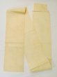 Photo1: M0523U Vintage Japanese Kimono Pale Light Yellow NAGOYA OBI sash Chinese flower Linen. (Grade B) (1)