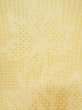 Photo4: M0523U Vintage Japanese Kimono Pale Light Yellow NAGOYA OBI sash Chinese flower Linen. (Grade B) (4)