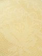 Photo6: M0523U Vintage Japanese Kimono Pale Light Yellow NAGOYA OBI sash Chinese flower Linen. (Grade B) (6)