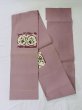 Photo1: M0523W Vintage Japanese Kimono Light Grayish Pink NAGOYA OBI sash Flower Silk. (Grade C) (1)