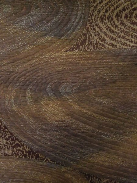 Photo4: M0523X Vintage Japanese Kimono  Dark Brown NAGOYA OBI sash Stream Silk. (Grade C) (4)