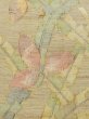 Photo4: M0524A Vintage Japanese Kimono Pale Light Yellow NAGOYA OBI sash Flower Silk. (Grade B) (4)