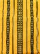 Photo3: M0524B Vintage Japanese Kimono   Yellow NAGOYA OBI sash Stripes Silk. (Grade B) (3)