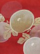 Photo4: M0525B Vintage Japanese Kimono   Red NAGOYA OBI sash Flower Synthetic. (Grade C) (4)