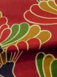Photo6: M0525D Vintage Japanese Kimono   Dark Red NAGOYA OBI sash Flower Silk. (Grade C) (6)