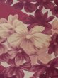 Photo4: M0525E Vintage Japanese Kimono Dark Vivid Pink NAGOYA OBI sash Flower Synthetic. (Grade C) (4)