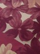 Photo5: M0525E Vintage Japanese Kimono Dark Vivid Pink NAGOYA OBI sash Flower Synthetic. (Grade C) (5)