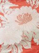 Photo4: M0525F Vintage Japanese Kimono  Shiny Orange NAGOYA OBI sash Peony Silk. (Grade B) (4)