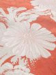 Photo7: M0525F Vintage Japanese Kimono  Shiny Orange NAGOYA OBI sash Peony Silk. (Grade B) (7)