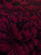 Photo7: M0525J Vintage Japanese Kimono  Dark Pink NAGOYA OBI sash Peony Silk. (Grade C) (7)