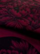 Photo8: M0525J Vintage Japanese Kimono  Dark Pink NAGOYA OBI sash Peony Silk. (Grade C) (8)