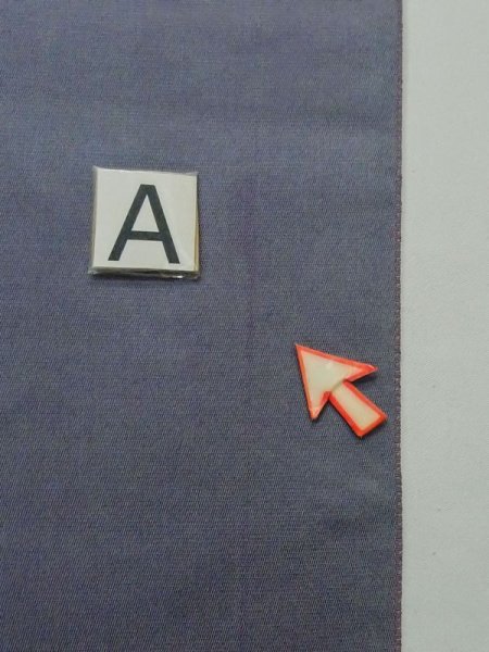 Photo10: M0525K Vintage Japanese Kimono Pale Grayish Blue NAGOYA OBI sash Abstract pattern Synthetic. (Grade C) (10)