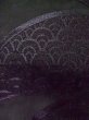 Photo9: M0525R Vintage Japanese Kimono   Black NAGOYA OBI sash Wave Silk. (Grade A) (9)