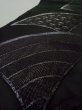 Photo12: M0525R Vintage Japanese Kimono   Black NAGOYA OBI sash Wave Silk. (Grade A) (12)