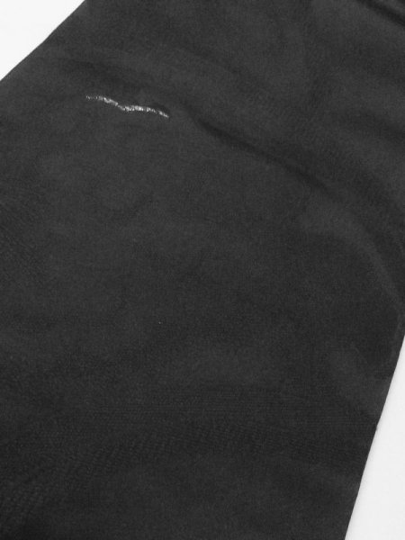 Photo12: M0525V Vintage Japanese Kimono   Black NAGOYA OBI sash Wave Silk. (Grade B) (12)