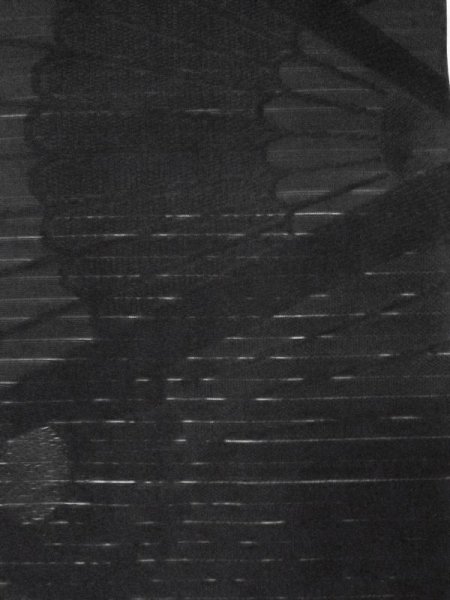 Photo6: M0525W Vintage Japanese Kimono   Black NAGOYA OBI sash Chrysanthemum Silk. (Grade A) (6)