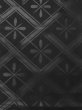 Photo4: M0525X Vintage Japanese Kimono   Black NAGOYA OBI sash Diamond-shaped flowers Silk. (Grade C) (4)